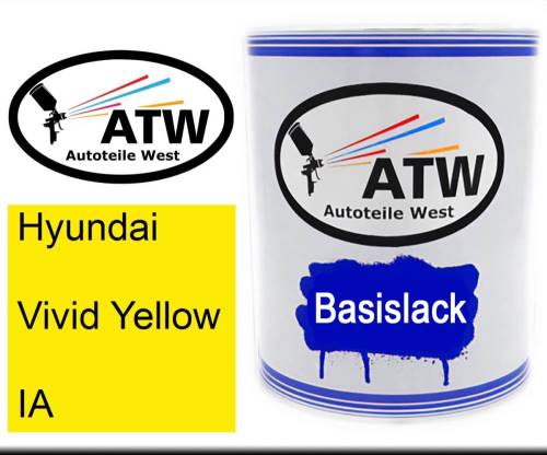 Hyundai, Vivid Yellow, IA: 1L Lackdose, von ATW Autoteile West.